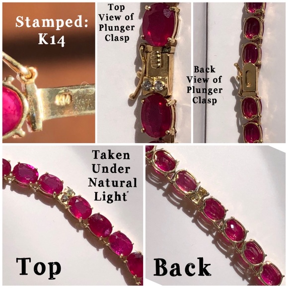 🌟SOLD!🌟14K Mozambique Ruby/ Diamond Necklace - Picture 6 of 8